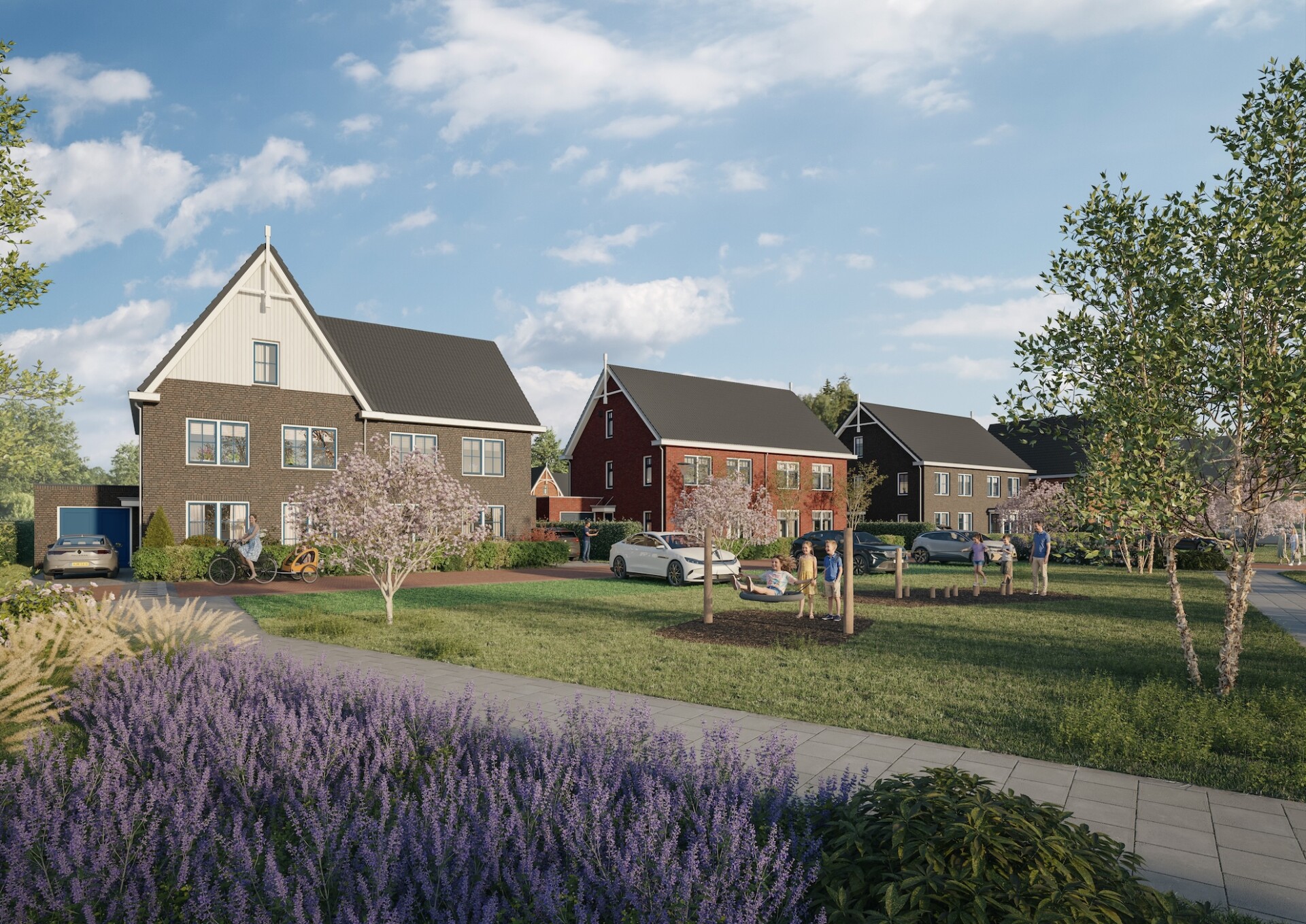Twee-onder-een-kapwoningen in De Kreek